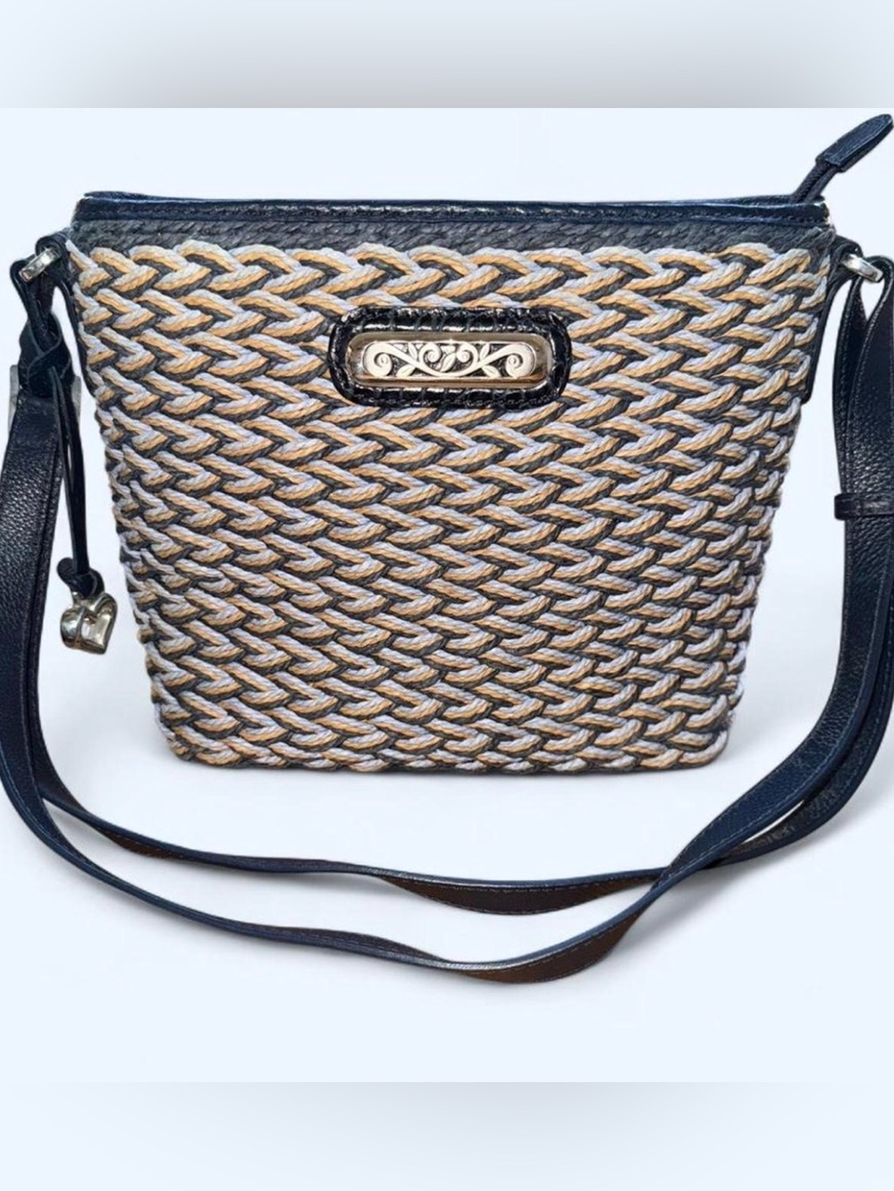 Brighton Woven Straw Crossbody – “Elana” Style 🌿